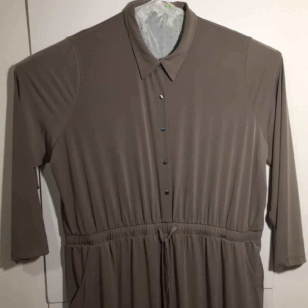 Venus Jumpsuit Women Light Olive Long Sleeves 2X